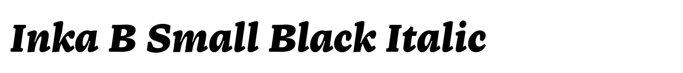 Inka B Small Black Italic image